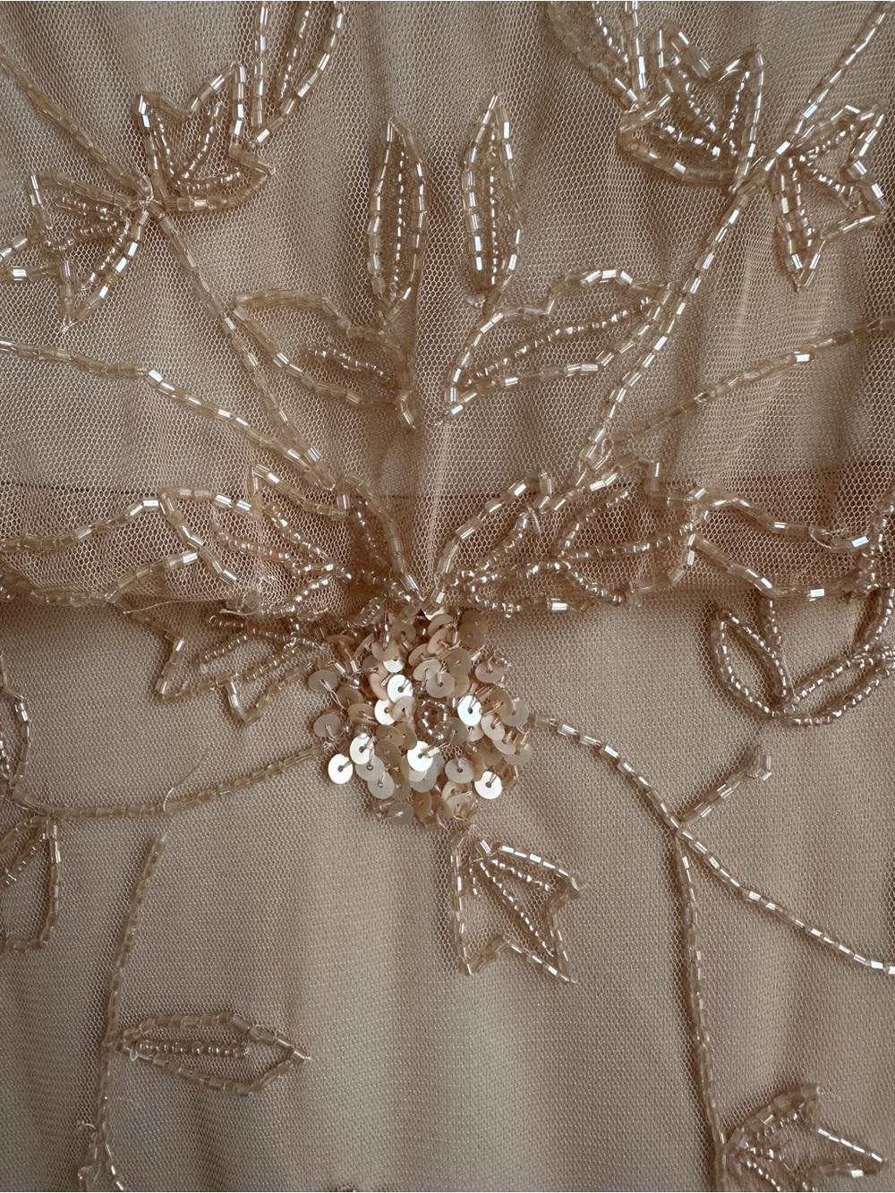 Adrianna Papell Blush Floral Beaded Gown- 14W - Picture 12 of 16